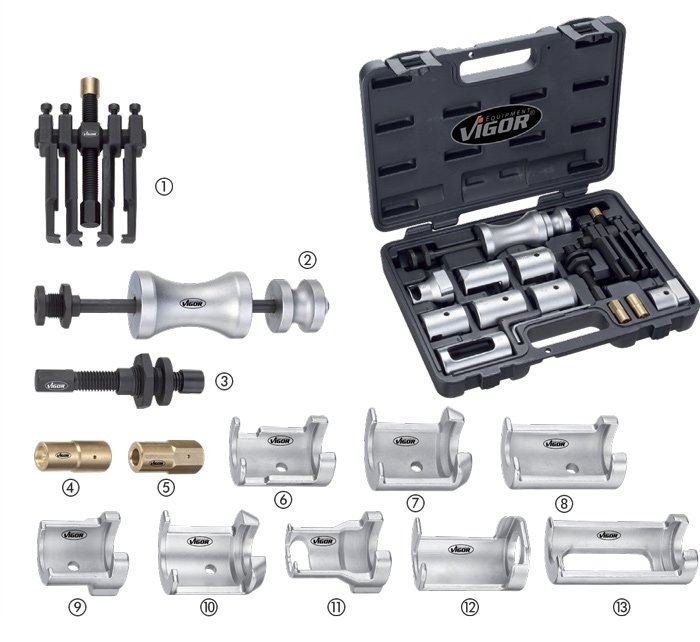 Sada stahováků pro demontáž ramínek stěračů VIGOR V2523